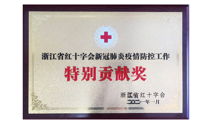 浙江省红十字会授予江南官方网站-江南online（中国）“新冠疫情防控特别贡献奖”